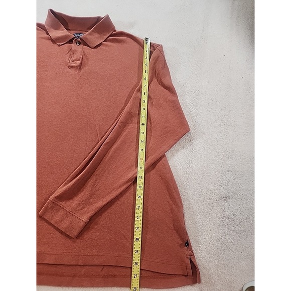 Men's Callaway 1/4‎ Button Collar Pullo Er Golf Sport Polo Long Sleeve Xl Orange - Picture 4 of 8